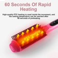 thumbnail image 3 of Rizador de pelo con barril de cerámica de turmalina, calentamiento rápido en 30 s, temperatura LED ajustable, rojo., 3 of 5