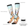 thumbnail image 4 of Masiiu Bluey Print Adult Crew socks, Comfortable Novelty Colorful Patterned, Breathable, Stylish Colorblock for Men Women, 4 of 6