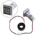 thumbnail image 3 of Brand New AC Ammeter Voltmeter Digital 22mm 3 In 1 Indicator Current Tester Gauge Frequency Meter LED Display Square, 3 of 8