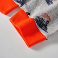 thumbnail image 5 of JUMEYU Boys Pjs Long Sleeve Crew Neck Graphic Print Top and Pants Two Piece Kids Nightwear Set 2T 3T (Orange,2-3 Years), 5 of 9