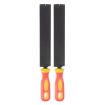 Uxcell 2pcs Feather Shaped Taper Files 6" T12 Bearing Steel 240x28mm Length Cut Hand Rasp File with Plastic Handle