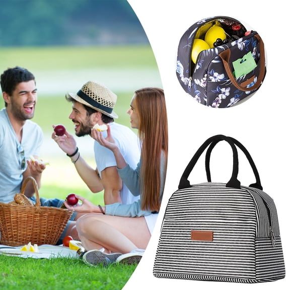 CSSJKYJ Insulated Lunch Bag for Women Men Insulated Lunch Box for Adult Reusable Lunch Tote Bag for Work, Picnic or Travel (Gray)