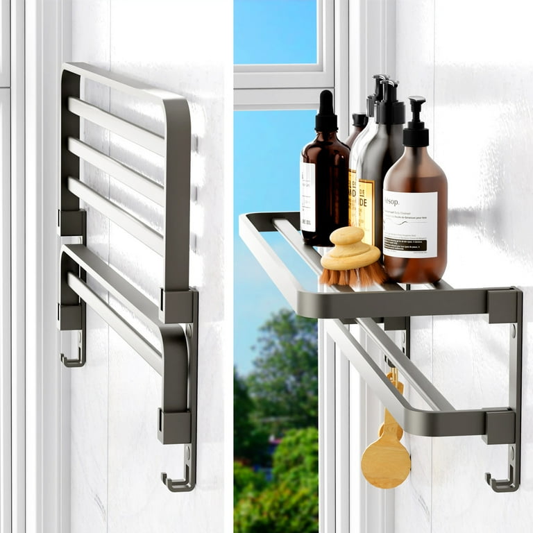 Grey towel shelf hotsell