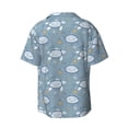 thumbnail image 2 of Vsdgher Turtle Print Men's Wrinkle Free Untucked Cuban Shirt Business Casual Button Down Shirts Short Sleeve Shirt, 2 of 7