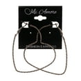 thumbnail image 2 of Heart Hoop-Earrings Silver-Tone Color #LQE2527, 2 of 2