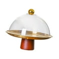 thumbnail image 4 of Cake Stand Cake Holder Dessert Platter Gold Stainless Steel ABS Wood Elegant Display for Wedding Party, 4 of 9