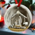 thumbnail image 2 of PuSpu Home Decor Christmas Round Acrylic Hanging 8cm Nativity Scene Hanging Ornaments Transparent Colored Acrylic Holiday Decorations Christmas Tree Door And Window Pendants Holiday Products, 2 of 6