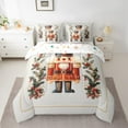 thumbnail image 2 of Feelyou Teen Kawaii Nutcracker Twin Bedding Sets 7-Piece, Christmas Festival Bedding Comforter Set, Cartoon Royal Guarder Reversible Sheet Sets, Lightweight Room Decor, 2 of 7