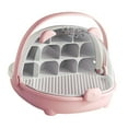 thumbnail image 6 of EHJRE Silkworm Breeding Box Transparent Detachable Compartments Insect Feeding Box pink, 6 of 8