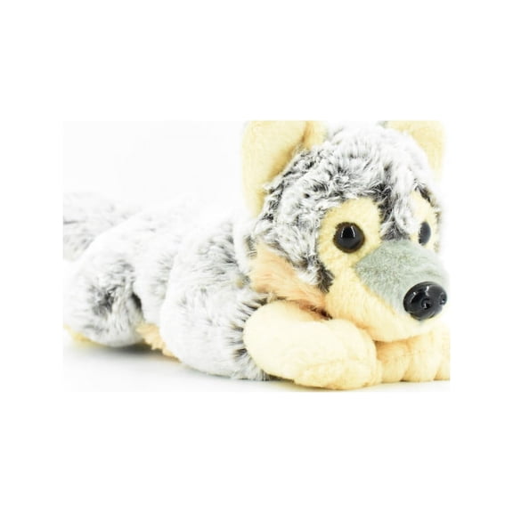 Wolf, Laying Down, Stuffed Animal, Educational, Plush Realistic Figure, Lifelike Model, Replica, Gift, 12" F2056 B396
