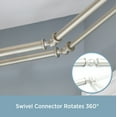 thumbnail image 6 of Kenney Bryce Decorative Steel Bay Window Double Curtain Rod, 78-144" Adjustable Length, 3/4" Dia., Brushed Nickel, 6 of 7