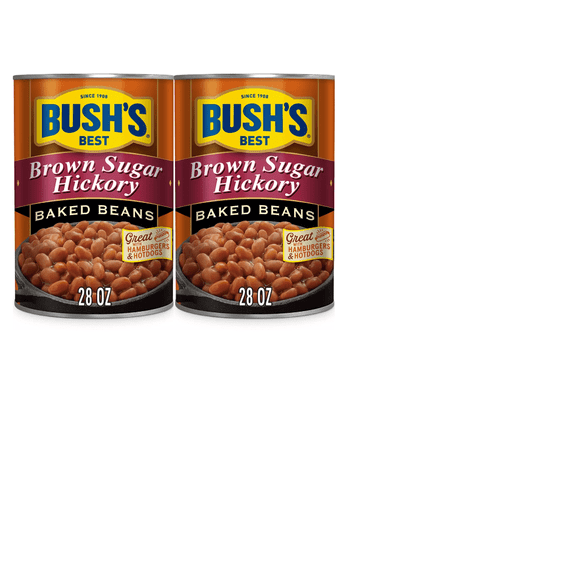 Bush's Best Brown Sugar Hickory Baked Beans, 28 oz pack of 2