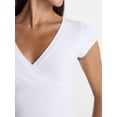 thumbnail image 4 of No Boundaries Surplice Top with Cap Sleeves, Women’s XXS-XXL, 4 of 5
