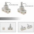 thumbnail image 2 of 4x Push button switch Standing Push Backstat with cable and screw cap 220V 60Hz 10A for Office lamp Cooling air Diameter White Mounting, 2 of 5