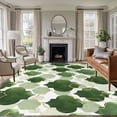 thumbnail image 3 of 5x8 Washable Area Rug, Sage Green Moroccan Non-Slip Large Rectangle Rug for Living Room Dining Room, Abstract Gradient Gold Green Geometric Indoor Floor Mat for Home Decor, 3 of 9