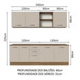 thumbnail image 3 of Cocina Integral Completa Modular Madesa Agata 240cm MC 02, 3 of 5