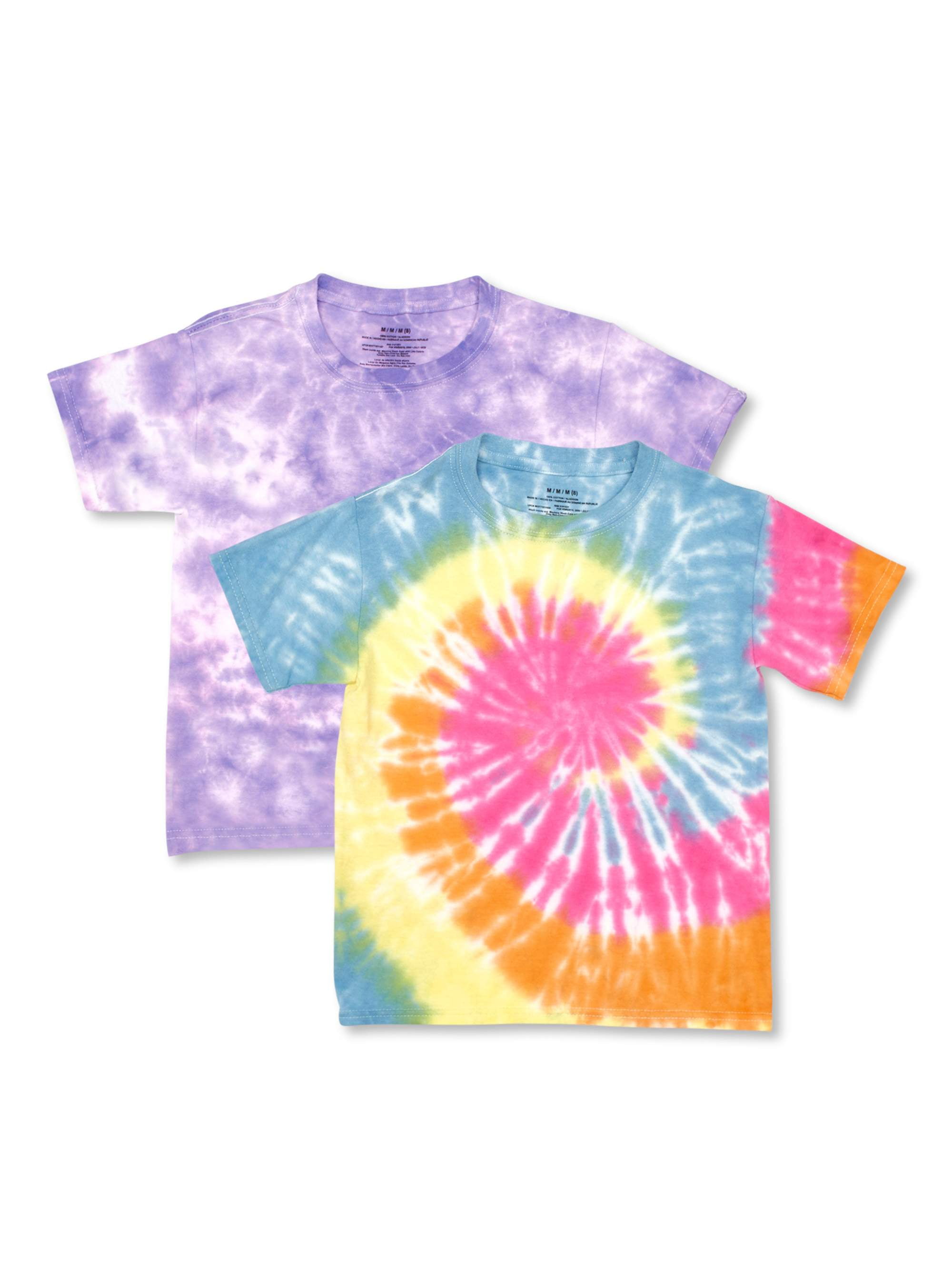Boys Tie Dyed Graphic T-Shirts 2-Pack, Sizes 4-18 Bahrain Ubuy
