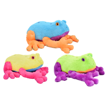Multipet Jumbo Plush Frogs Dog Toy, 15", Assorted Colors