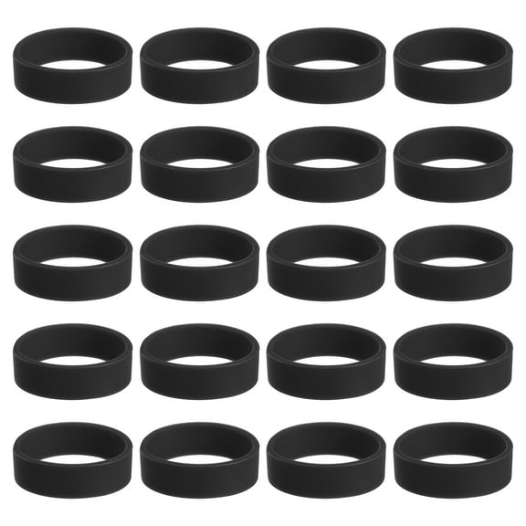 30Pcs Silicone Rubber Bands Non-slip 1.22 Inch for Art, Black