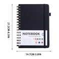 thumbnail image 2 of Notebook with Elastic Hardcover Lined Journal, Flat-Lay Coil Binding, Thick Ink-Proof Paper, Pen Loop and Closure Strap, Portable Business Diary Notepad for Office, Meeting, 2 of 6