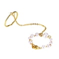 thumbnail image 1 of 1pc Cadena simple Anillo de dedo creativo Retro Retro Anillo de perla Ring Chic Ring de cadena, 1 of 5