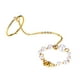 thumbnail image 1 of 1pc Cadena simple Anillo de dedo creativo Retro Retro Anillo de perla Ring Chic Ring de cadena, 1 of 5