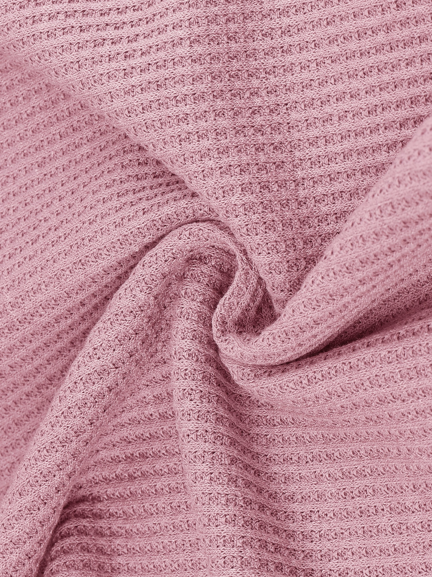 DARING DIVA Crop Topswith Waffle Knit Button Down Pajamas 2 Pieces L Pink