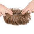 thumbnail image 3 of Chignons Postiche Extensions de Cheveux Synthétiques Chouchous Chignon Postiche pour Femmes Filles (Brun Clair Rougeâtre Pointe Blond Doré Pâle -#76, Chignon Droit), 3 of 7