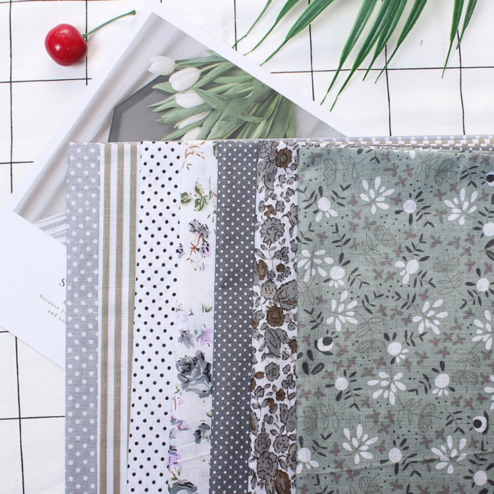 Ccdes 3 Types 50*50cm 7pcs Cotton Fabric DIY Assorted Squares PreCut Bedding Suite Quarters