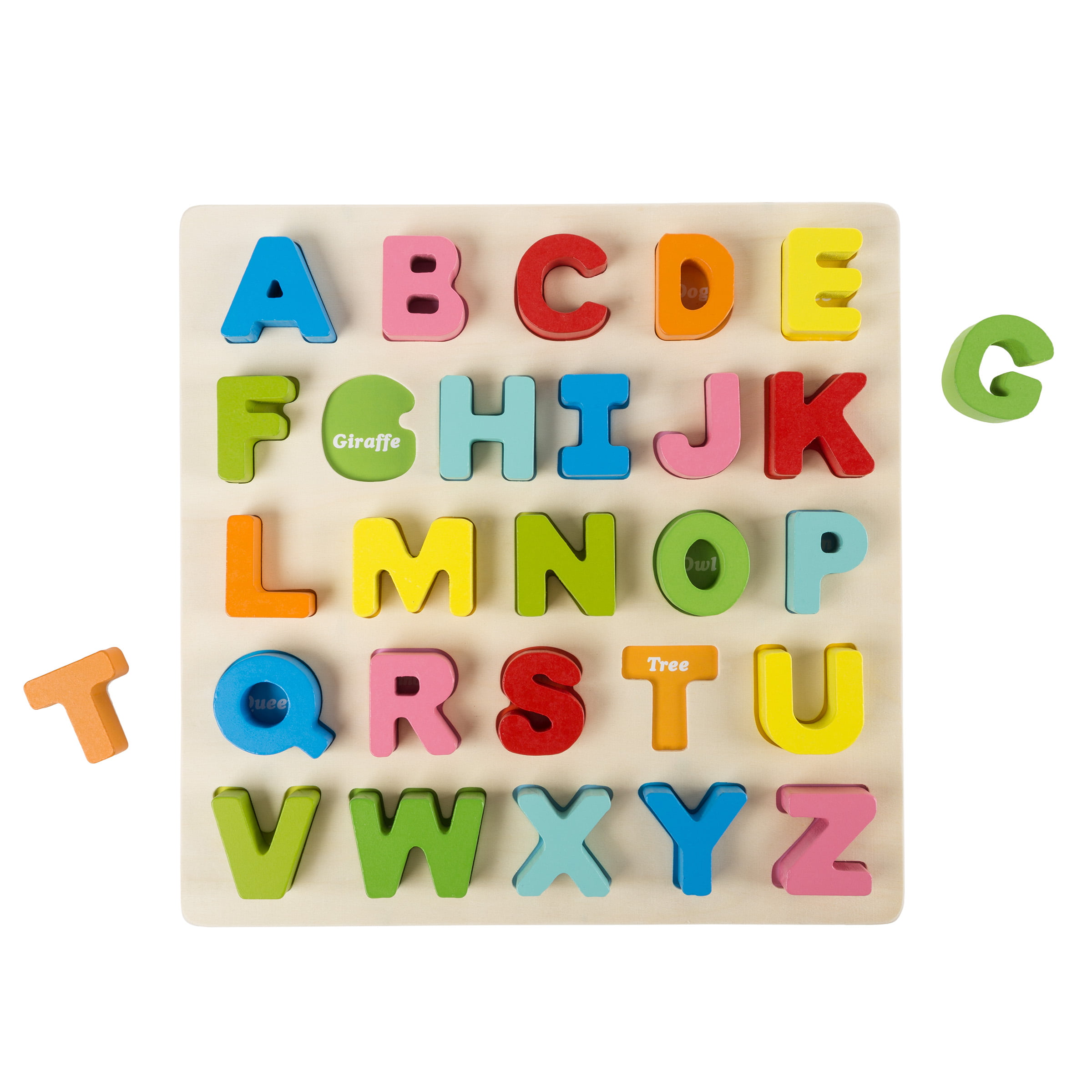 Alphabet Puzzles Wooden Learn Educational Toy ABC 52 Pc Toddler Kids Gift New