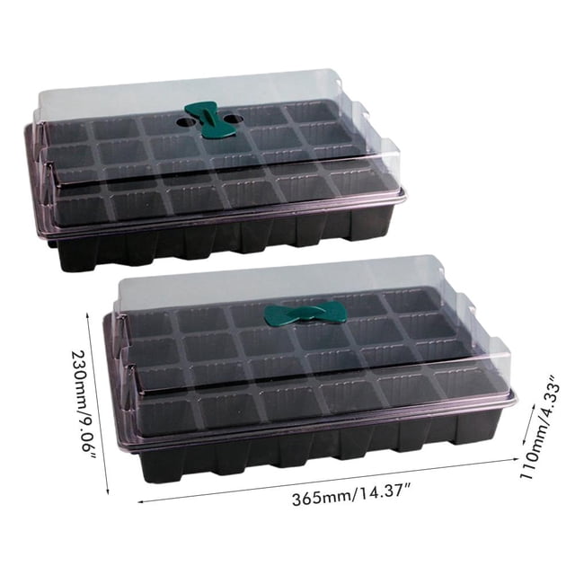 Plateau de Semis Serre Plateau de Semis 24 Alvéoles Boîte de Semis avec Couvercle Plateaux de Culture pour Plantes pour Démarrage Germination Croissance Graines