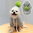 thumbnail image 2 of Warm Dog Sweater with Hood - Cozy -Lined Dog Clothes for Cold Weather, Small/Medium Dog Hoodie for Chihuahua, French Bulldog & Cats, 2 of 7