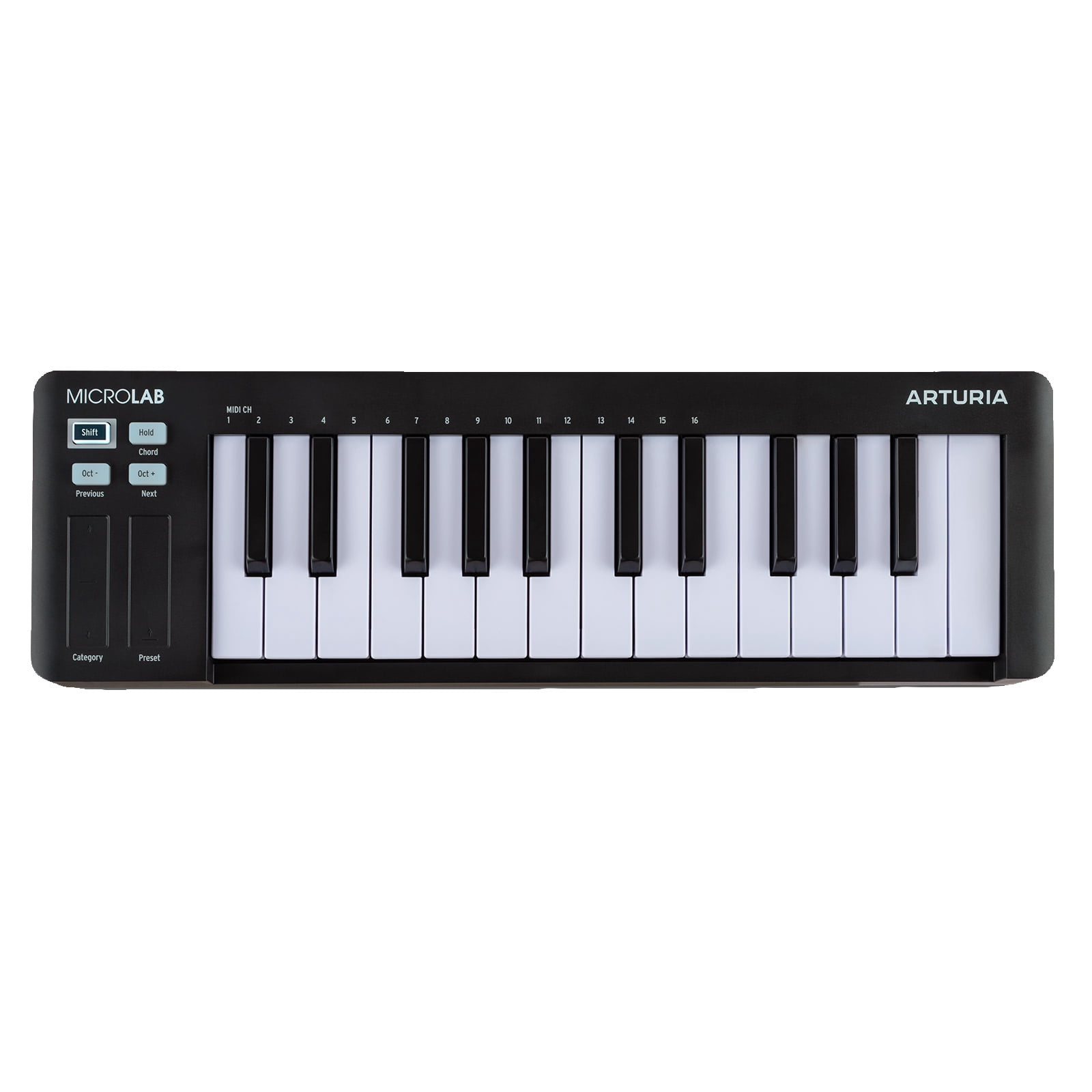 Arturia MicroLab mk3 Black Ultra-Compact MIDI Controller with Headphones Package