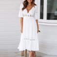 thumbnail image 1 of ZHAOCHENG Vestido bohemio de mujer con escote en V profundo, vestido largo fluido de verano, vestidos maxi sexis blancos sin mangas para fiesta en la playa, vestidos sueltos en oferta, 1 of 5