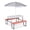 Pink, variant on Costway Kids Picnic Table with Benches Removable Adjustable Umbrella Metal Frame for Patio Blue