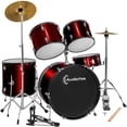 thumbnail image 1 of Bateria Acustica Audiotek  23 Pul 5 Piezas Roja Platillos Atriles Bombo, 1 of 9