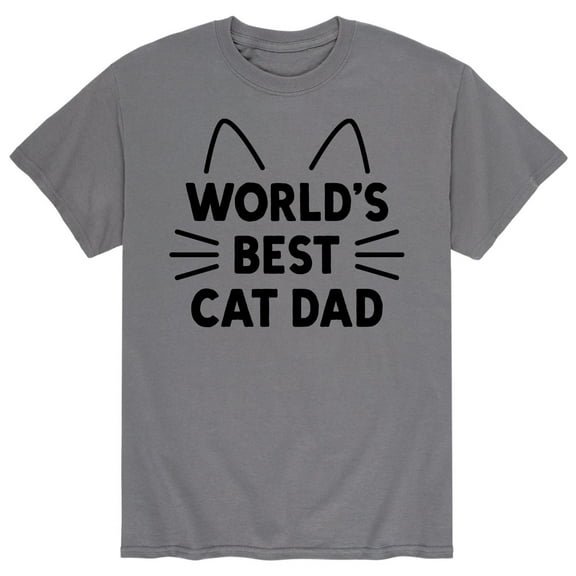 Instant Message - Worlds Best Cat Dad - Men's Short Sleeve Graphic T-Shirt