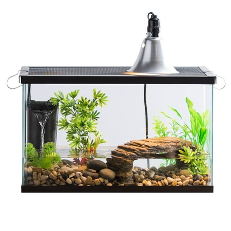 Aqua Culture 10-Gallon Turtle & Aquatic Reptile Habitat Starter (Best Tank For Bearded Dragon)