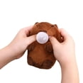 thumbnail image 1 of Creative Capybara Plush Keychain Cute Stuffed Animal Toy Backpack Pendant Gift, 1 of 3