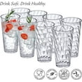 thumbnail image 2 of Amazing Abby - Glacier - 18-Ounce Plastic Tumblers (Set of 8), Plastic Drinking Glasses, All-Clear Reusable Plastic Cups, Stackable, BPA-Free, Shatter-Proof, Dishwasher-Safe, 2 of 4