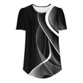 thumbnail image 3 of Yuwull Tops For Women Tops For Women Trendy Women'S Spring/Summer Printed Round Neck Sleeve Short Sleeve T-Shirt Womens Plus Size Tops XXXL(3XL), 3 of 5