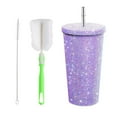thumbnail image 5 of LEARNEVER Tasse à Paille 750ml avec Couvercle Réutilisable en Acier Inoxydable à Double Couche, 5 of 5