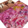 thumbnail image 2 of Area Rug for Living Room, Colorful Cherry Blossom Non-Slip Indoor Large Carpet for Bedroom/Dining Room, Spring Flowers Vintage Art Washable Low-Profile Rectangle Floor Runner Rugs - 5 x 7 Ft, 2 of 7