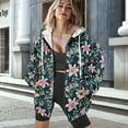 thumbnail image 2 of SCRAWLGOD Flowers Zip Up Hoodie for Women Plus Size M Hoodies for Women Graphic Long Sleeve Ladies Hoodies Zip Front Casual Womens Sweatshirts Trendy for School, 2 of 6
