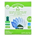 Holiday Time 21 ft, 50 Count Blue to White LED Color Changing String