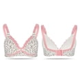 thumbnail image 2 of Brasier de Encaje Floral para Lactancia Materna Brasier de Lactancia de Algodón Frontal Abierto Suave Multicolor Ropa para Mujeres Embarazadas(36/80-Rosa) Ecomeon no, 2 of 4