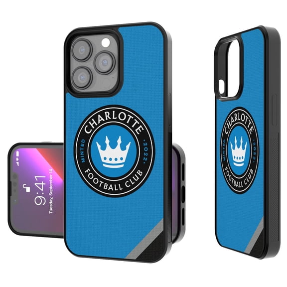 Charlotte FC iPhone Diagonal Stripe Design Bump Case