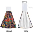 thumbnail image 4 of SKYSONIC Hanging Kitchen Towel 12 x 17 Inch Strange Flower Towel Set 2 Pieces of Dry Towels for Kitchen, Bathroom, Laundry Room Table, 4 of 7