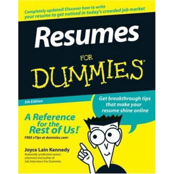 Pre-Owned Resumes for Dummies (Paperback) 047008037X 9780470080375
