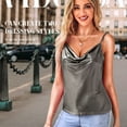 thumbnail image 3 of VIDUSSA Women's Sparkly Tank Tops Cowl Neck Sleeveless Glitter Dressy Casual Cami Shirt Shimmer Camisole Silver Grey XXL, 3 of 4